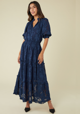 Bennett Gown Navy Burnout