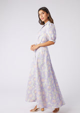 Charlotte Gown Lilac Floral Jacquard