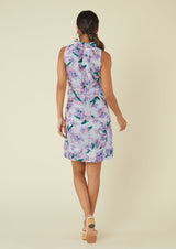 Betty Ruffle Neck Dress Organza Bloom