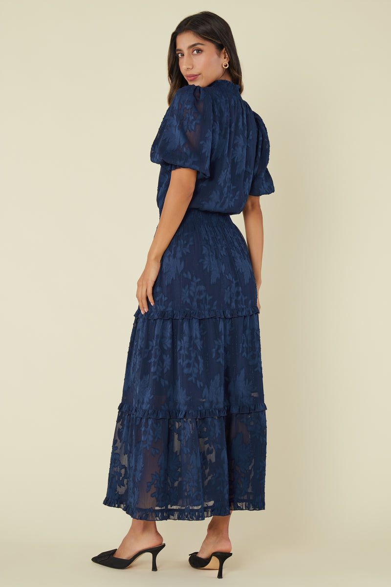 Bennett Gown Navy Burnout