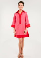 Piper Caftan Dress Pink Linen