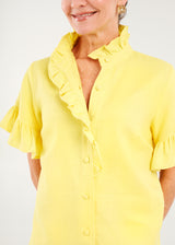 Sadie Top Yellow Linen