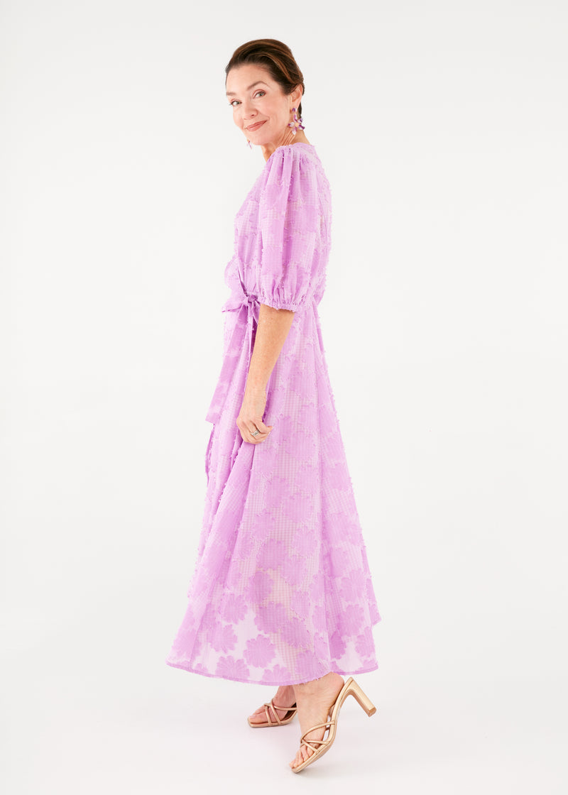 Diane Dress Lavender Sunflower Chiffon