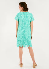 Lulu Dress Julep Green 3-D Lace