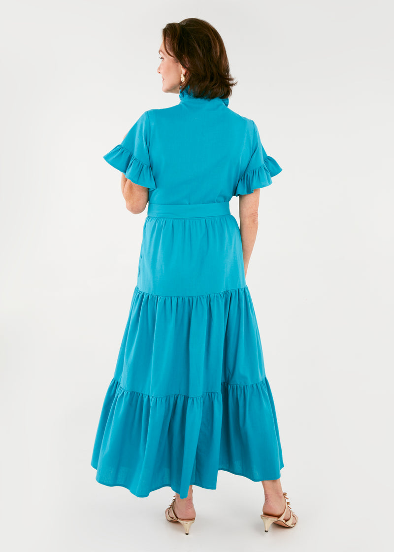 Sadie Maxi Dress Coastal Blue Linen