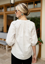 Anna V-Neck Top White