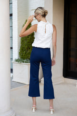 Blair Cropped Pant Navy Ponte