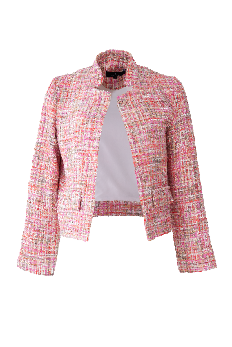 Onassis Jacket Pink Multi Tweed