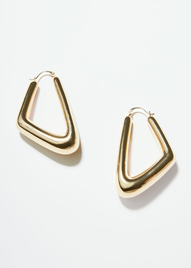 Bold Triangle Metal Hoops