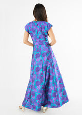 Olivia Gown Purple Floral Silhouette Jacquard