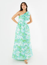 Caroline Gown Green Abstract Brocade