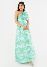 Caroline Gown Green Abstract Brocade