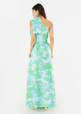 Caroline Gown Green Abstract Brocade