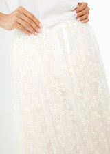 Sue Skirt White Daisy Tulle