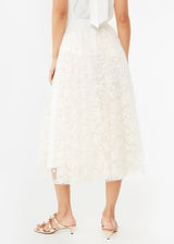 Sue Skirt White Daisy Tulle