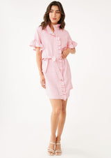 Katie Dress Salmon Tufted Cotton