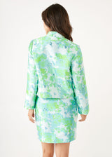 Onassis Jacket Green Abstract Brocade