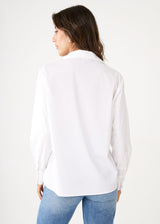 Nora White Poplin Blouse