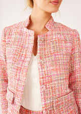 Onassis Jacket Pink Multi Tweed