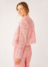 Onassis Jacket Pink Multi Tweed