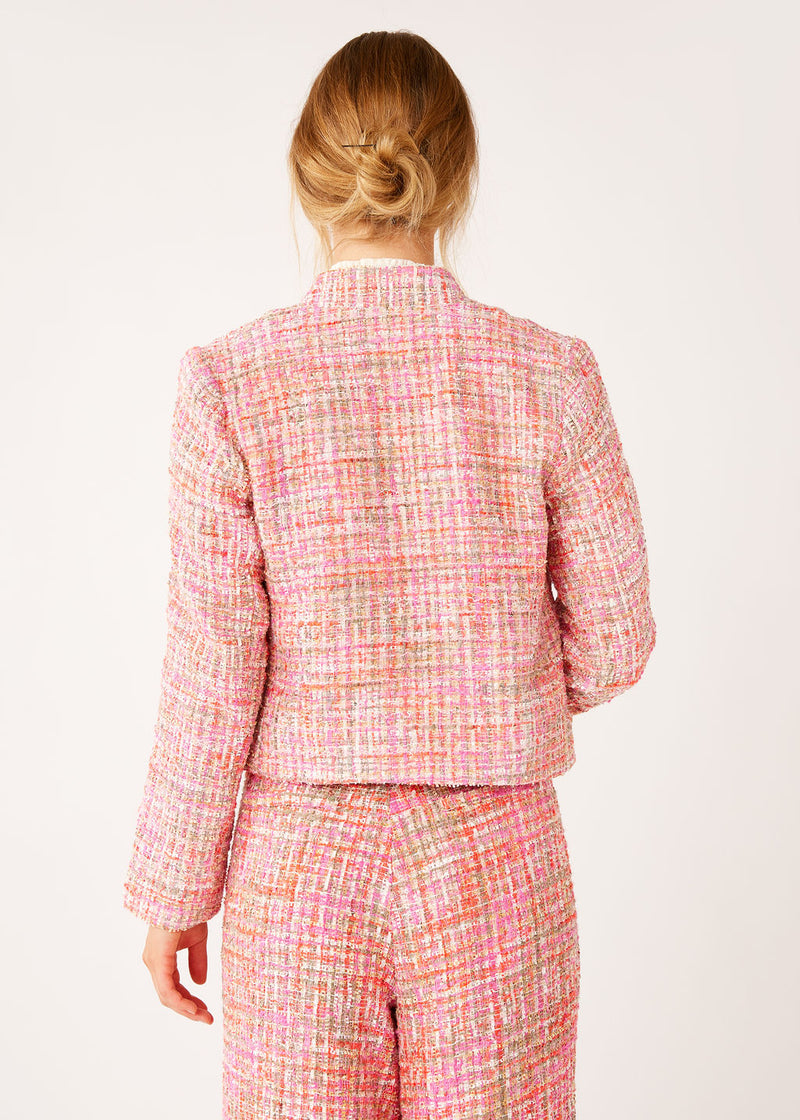 Onassis Jacket Pink Multi Tweed