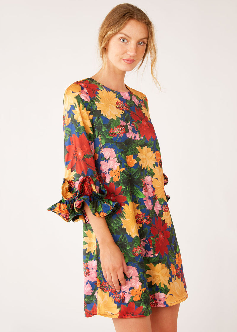 Bronwyn Dress Full Bloom Satin