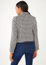 Onassis Jacket Black and White Houndstooth