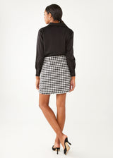 Jessica Skirt Black and White Houndstooth