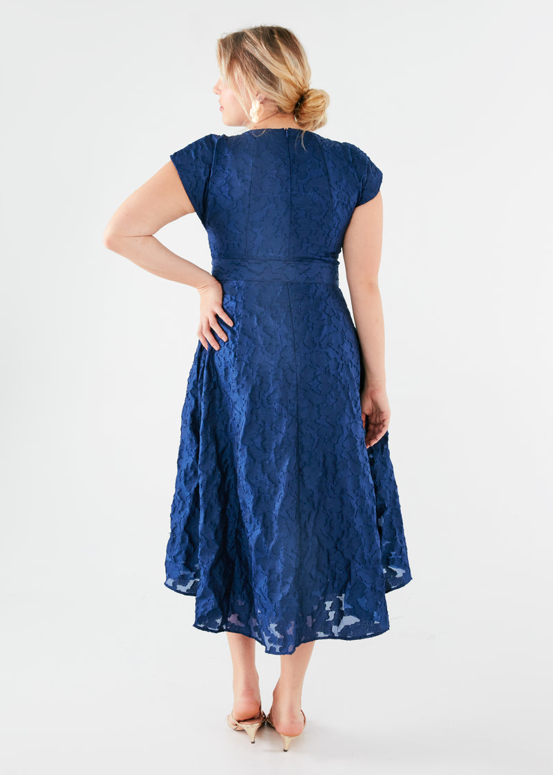 Olivia Dress Navy Organza