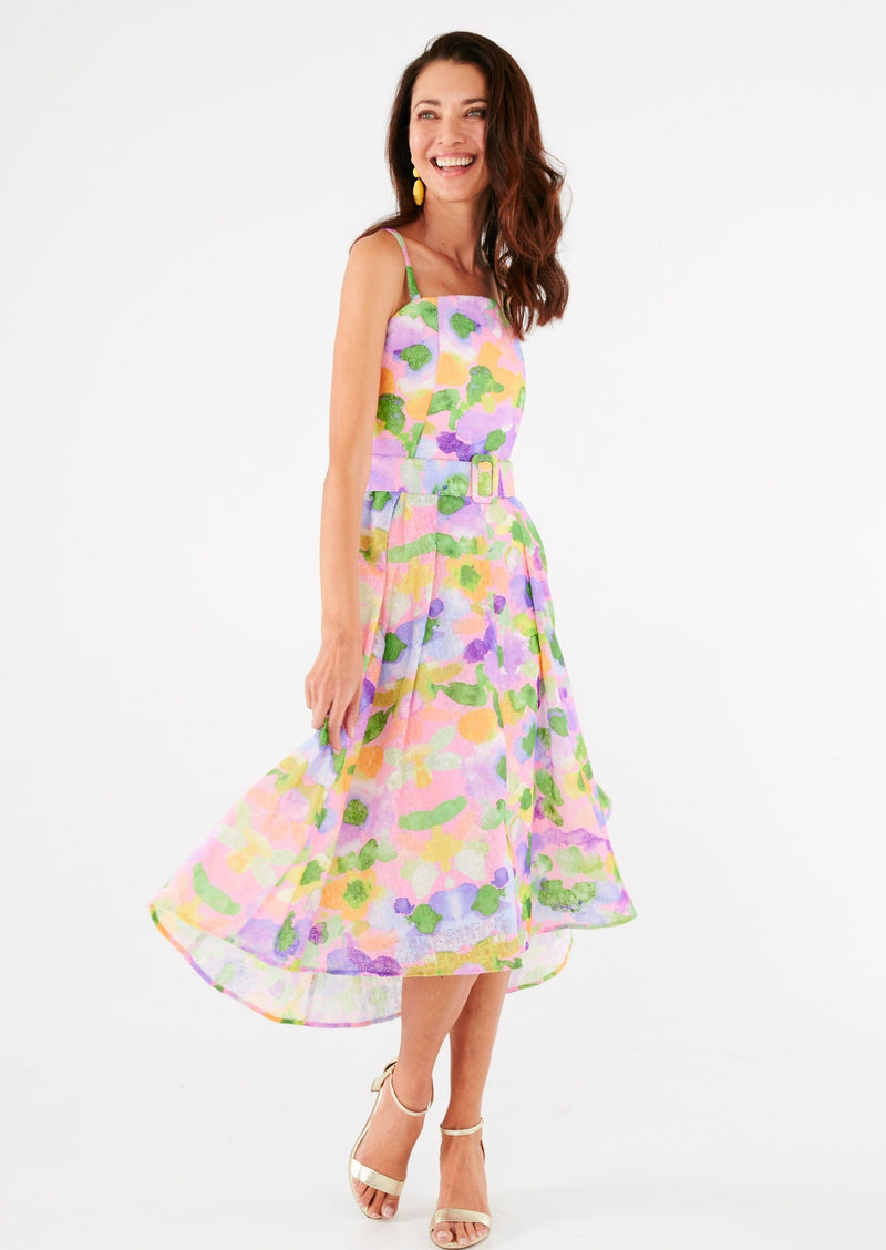 Annabelle Dress Floral Pop Eyelet