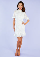 Bennett Dress White Sunflower Burnout Chiffon