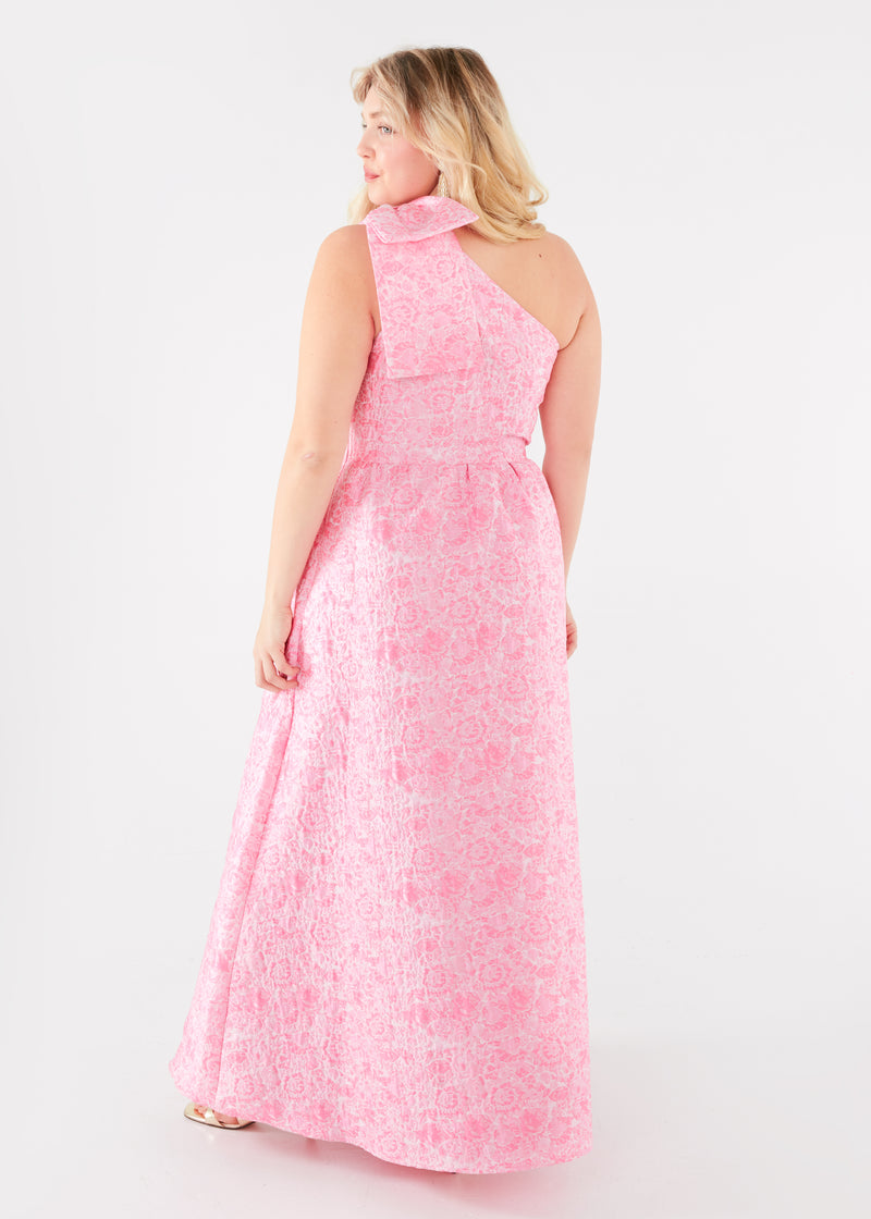 Caroline Gown Pink Bubble Jacquard