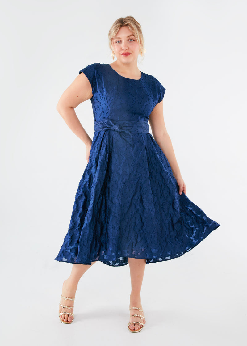 Olivia Dress Navy Organza