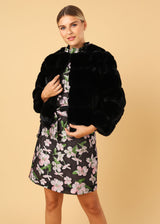 Ella Fur Jacket Black