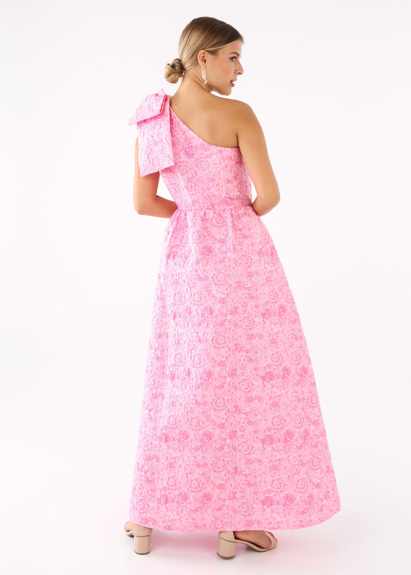 Caroline Gown Pink Bubble Jacquard