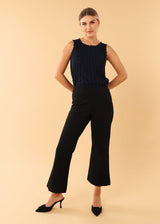 Blair Cropped Pant Black Ponte