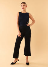 Blair Cropped Pant Black Ponte