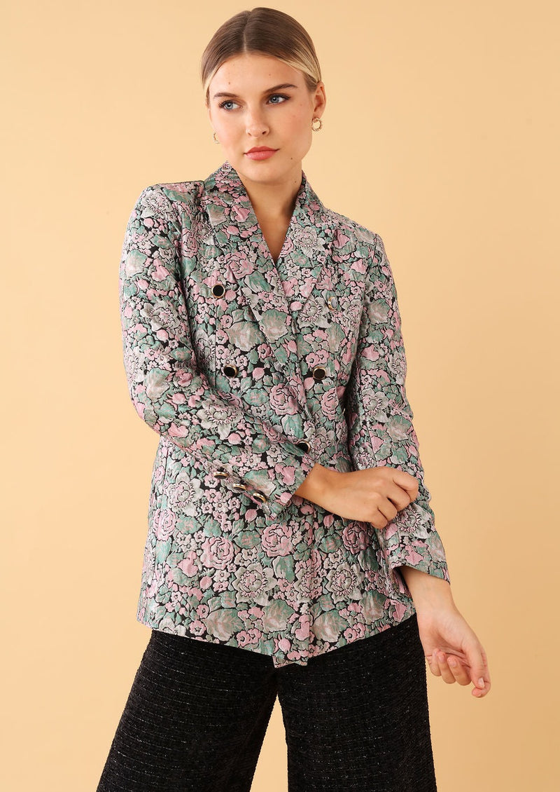 Calvin Blazer Bursting Bloom Jacquard