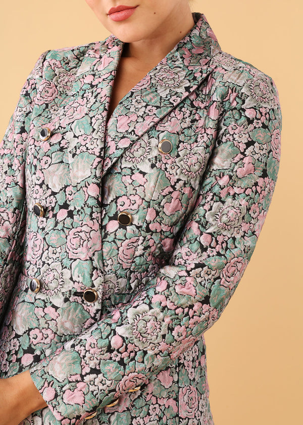 Calvin Blazer Bursting Bloom Jacquard