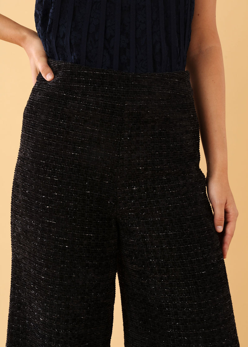 Carter Trouser Black Boucle Tweed