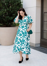 Diane Wrap Dress Emerald Le Jardin