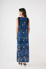 Michelle Gown Blue Daisy Floral Lace