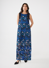 Michelle Gown Blue Daisy Floral Lace