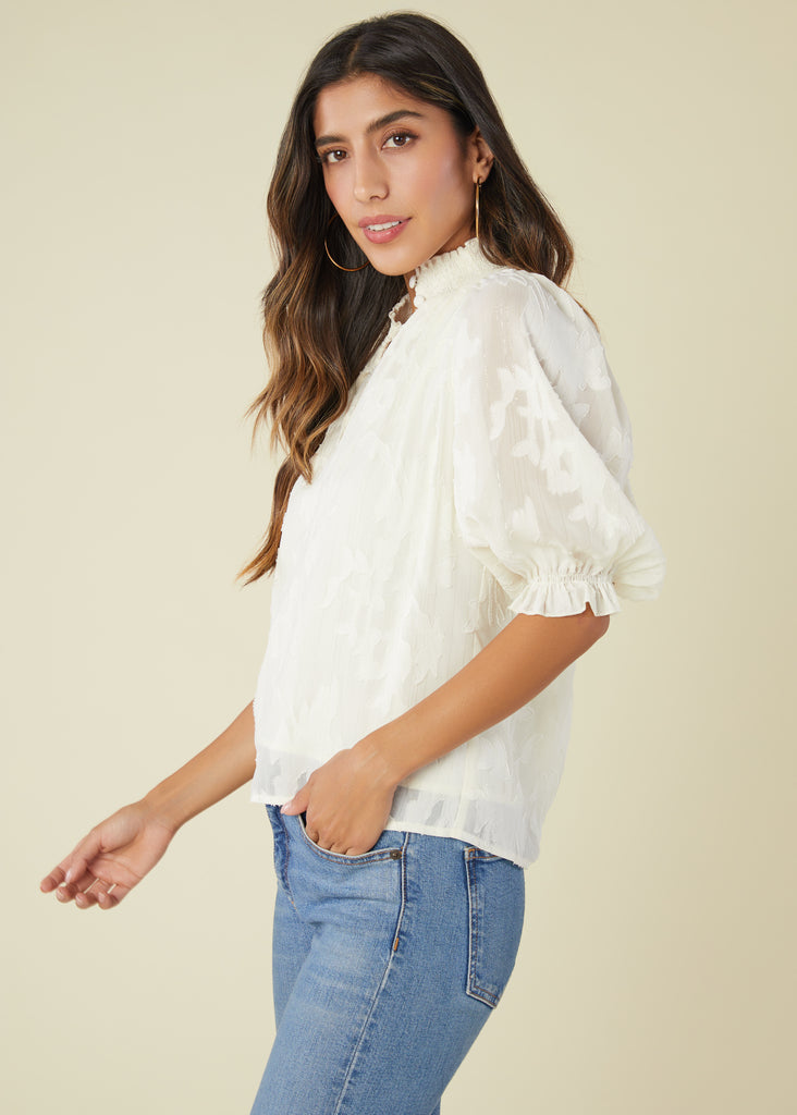 Bennett Top Creme Chiffon