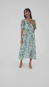 Diane Dress Watercolor Vine