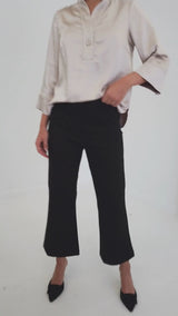 Blair Cropped Pant Black Ponte