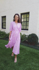 Diane Dress Lavender Sunflower Chiffon