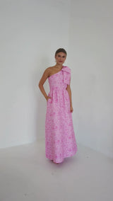 Caroline Gown Pink Bubble Jacquard