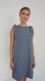 Michelle Shift Dress Slate Blue