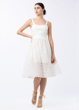 MELODY BOW-BACK DRESS WHITE